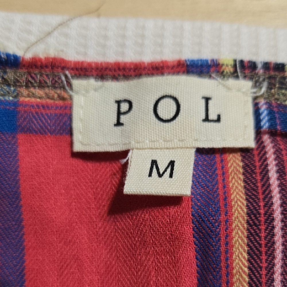 P103 NWT POL Mocha Brown Raglan Long Sleeve Top Plaid Accents Ribbed Sm Md Lg - Picture 6 of 8